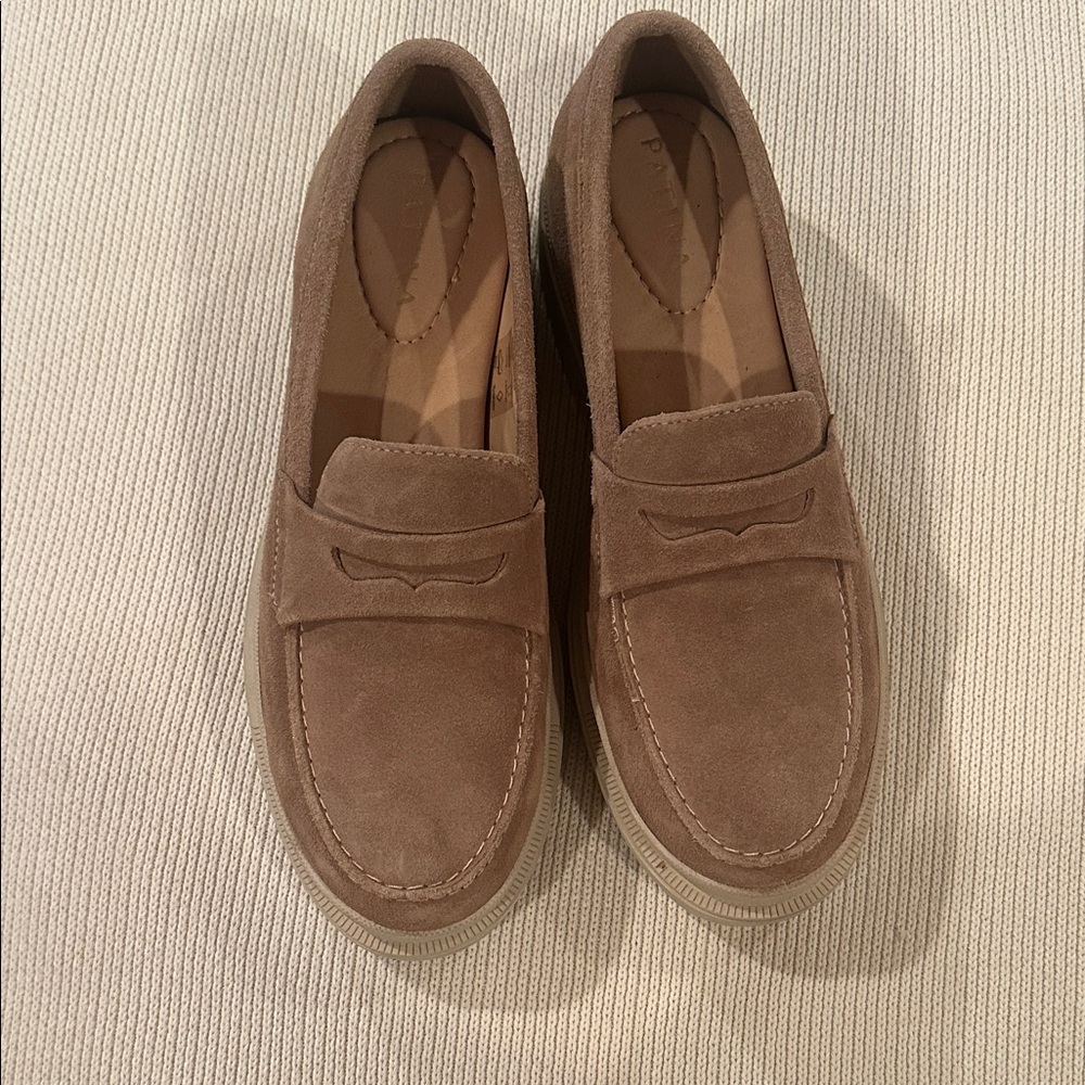 Portland Leather-Patina Women’s tan suede leather loafers
